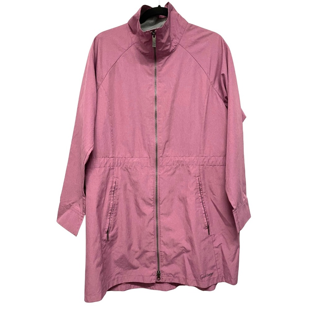 Gander Mountain Guide Series Lightweight Outdoor Travel Rain Jacket, Pink, Sz LG